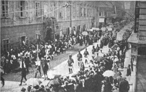 Die Trabantengarde beim Festzug zur Volksabstimmung in Klagenfurt - 1920